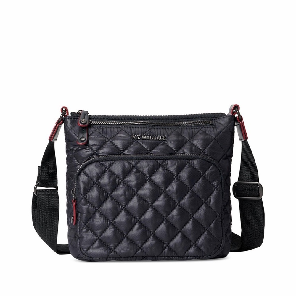 MZ Wallace Black Quilted Crossbody Bag
